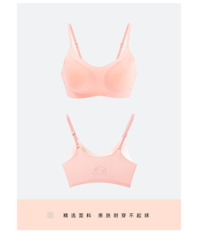 Cool and seamless lingerie for women in summer, ultra-thin summer small chest gathering bra, no steel rims, vest style sports bra cover pic 24