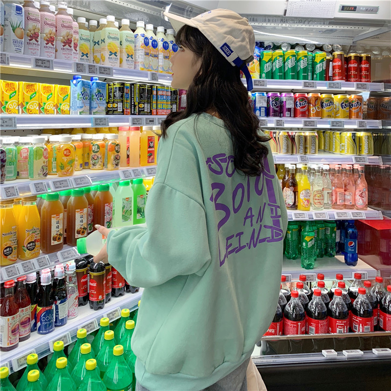 現貨代發跨境臺灣抓絨加厚衛衣2025秋冬新款寬鬆休閒大碼女裝上衣详情4