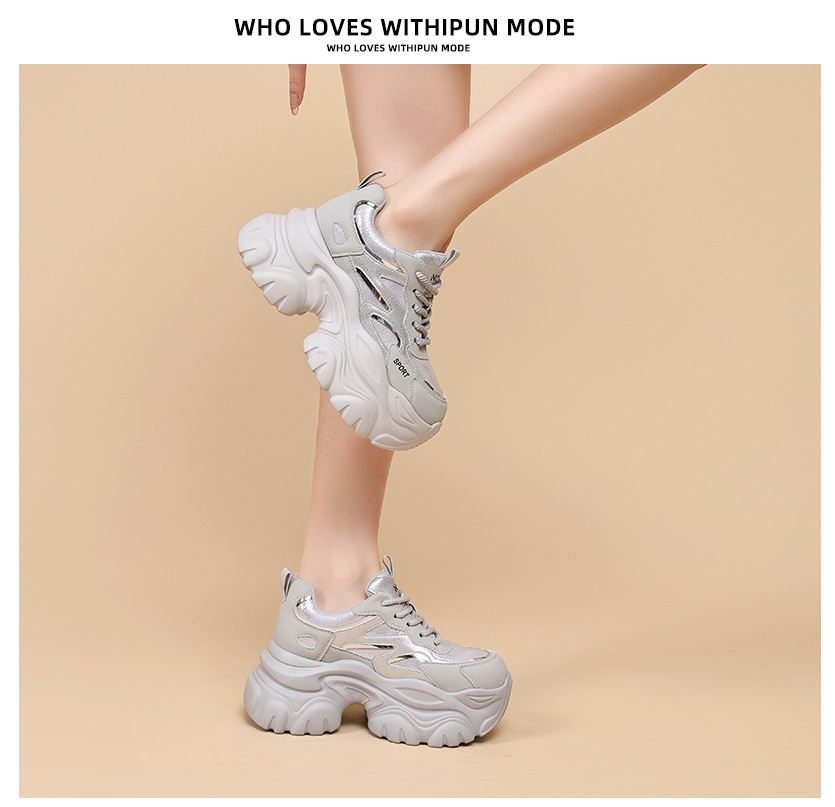 Insole height-increasing dad shoes for women, Spring 2026 new style comfortable and versatile casual shoes for women, thick-soled sports shoes for women pic 10