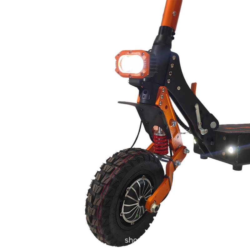 跨境专供2400W双驱越野电动滑板车成人长续航折叠代步踏板车详情4