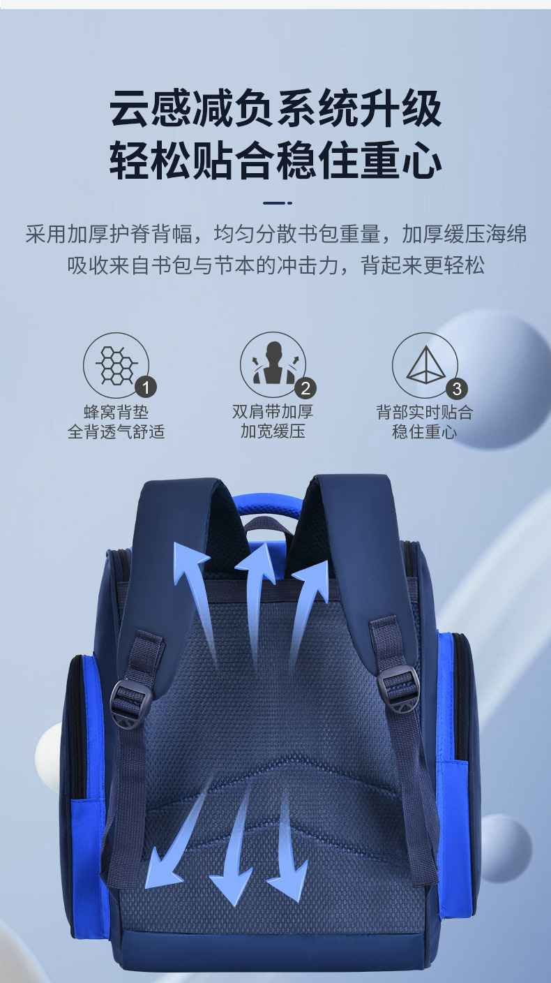 2023新款小学生书包1--6年级男女儿童双肩背包印字印logo耐磨减负详情4