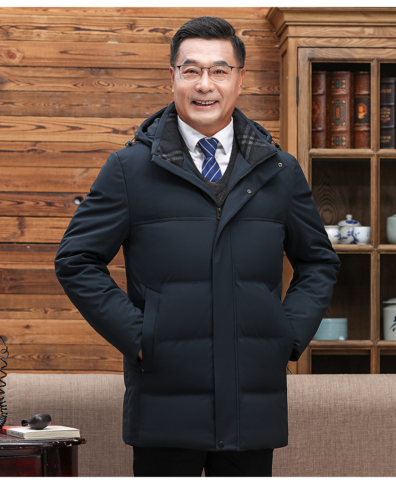 中老年羽绒服男短款加厚大码老年父亲爸爸鸭绒保暖外套加厚保暖详情18