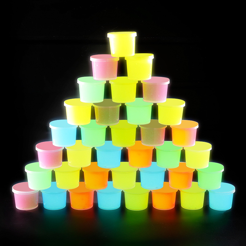 亚马逊爆款 星空水晶泥七彩小罐史莱姆混色起泡胶 slime 厂家批发详情7