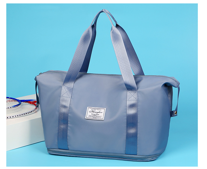 A new dry-wet separated luggage bag and a large-capacity multi-functional portable fitness bag that can be stored in a suitcase with a pull handle pic 15