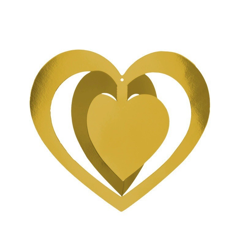 3D立体节日装饰品珠宝店铺装饰橱窗五角星爱心挂件天花板吊顶布置详情8