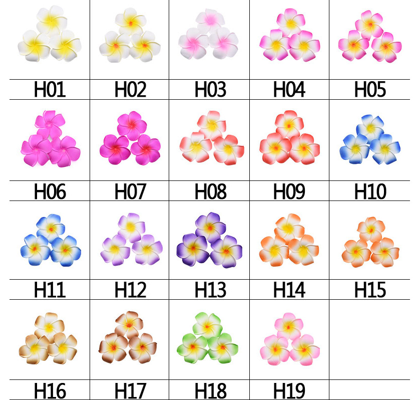 Colorful frangipani hair clips, headwear, flower hair accessories, seaside vacation simulation flower gift accessories, frangipani pic 1