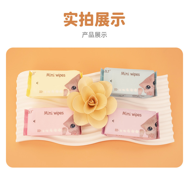 超迷你湿巾便携小包装抽取手口清洁湿纸巾女学生宿舍卫生湿巾婴儿详情17