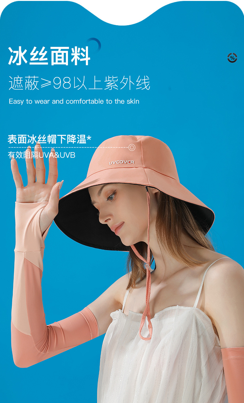 UVCOVER防晒春夏渔夫帽女显脸小盆帽夏天防紫外线遮阳太阳帽子潮详情4