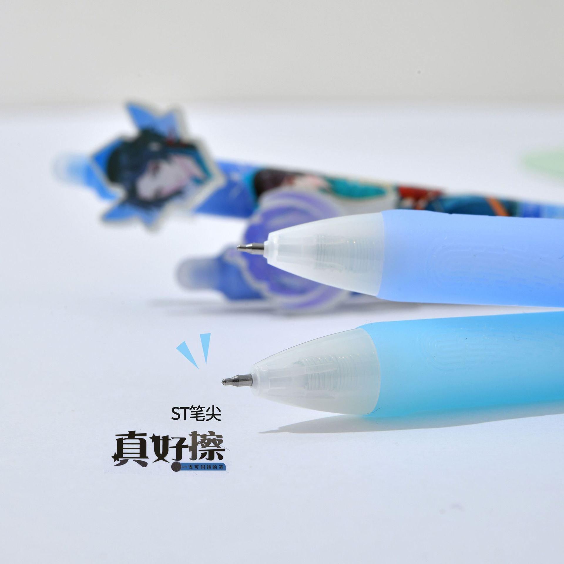 Chenxi Divine Wish Erasable Pen Creative Cartoon Animation Grating Gel Pen ST Blue Pen Core 0.5mm student stationery pic 11