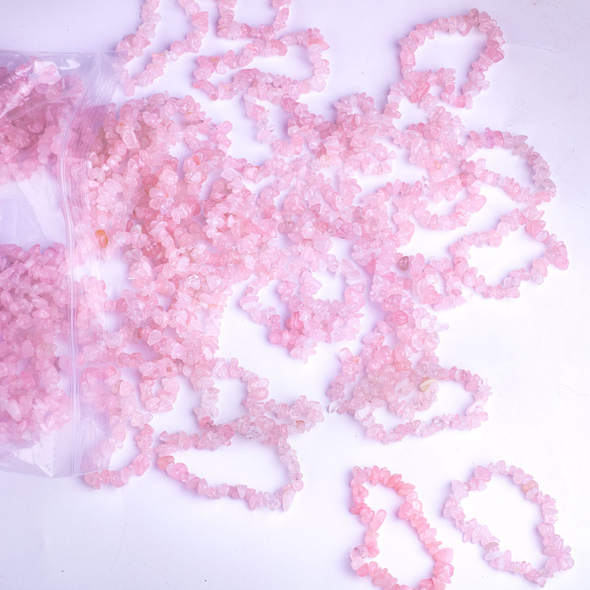 批发天然石水晶碎石女士链条手串不规则小碎石紫晶手串手饰品详情19