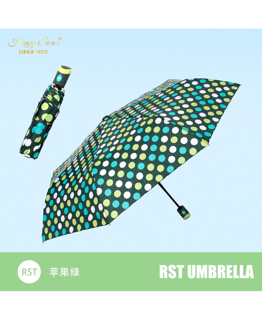 RST3231A星宝伞4色波点伞高颜值三折半自动伞8骨现货批发详情15