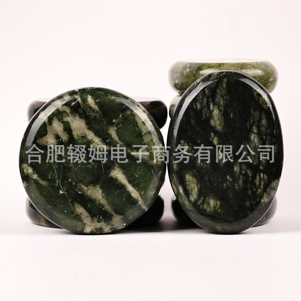天然岫玉玉石能量按摩石SPA精油背部刮痧加热热敷推拿养生石经络按摩详情20
