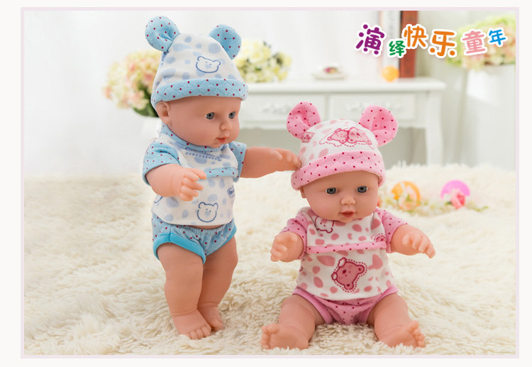 搪胶公仔娃娃30CM洋娃娃儿童仿真软胶娃娃女孩婴儿过家家玩具批发详情5