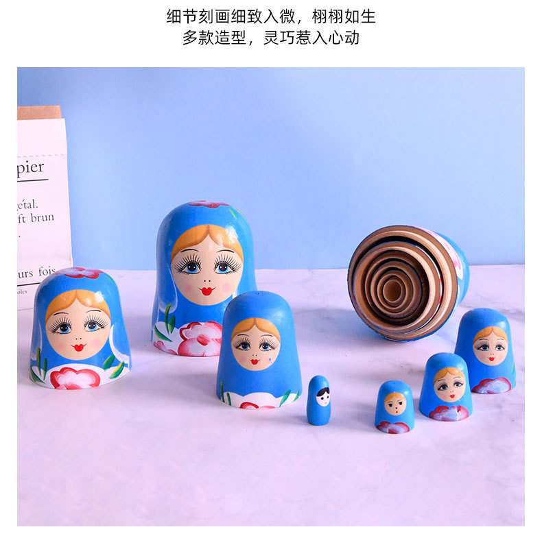 14CM foreign trade cross-border Afanti story atmosphere Russian matryoshka doll decoration fairy tale story small ornament handicraft pic 8