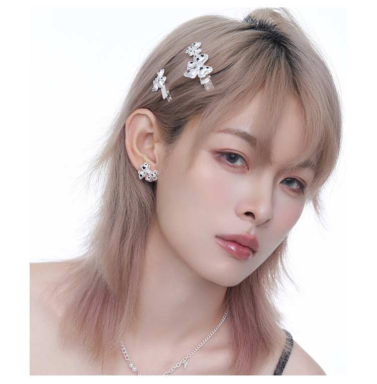 星印蝴蝶结系列耳环女甜酷风时尚百搭精致原创设计感925银针耳饰 pic 8