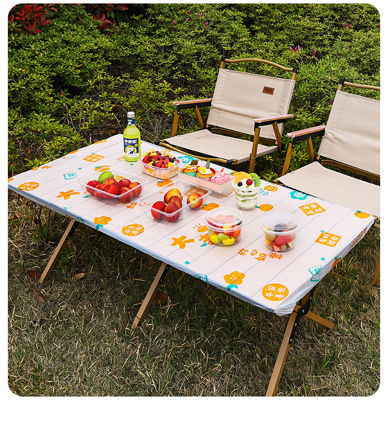 卡通一次性野餐束口桌布野餐户外露营蛋糕卷桌垫加厚防油防水桌套详情18