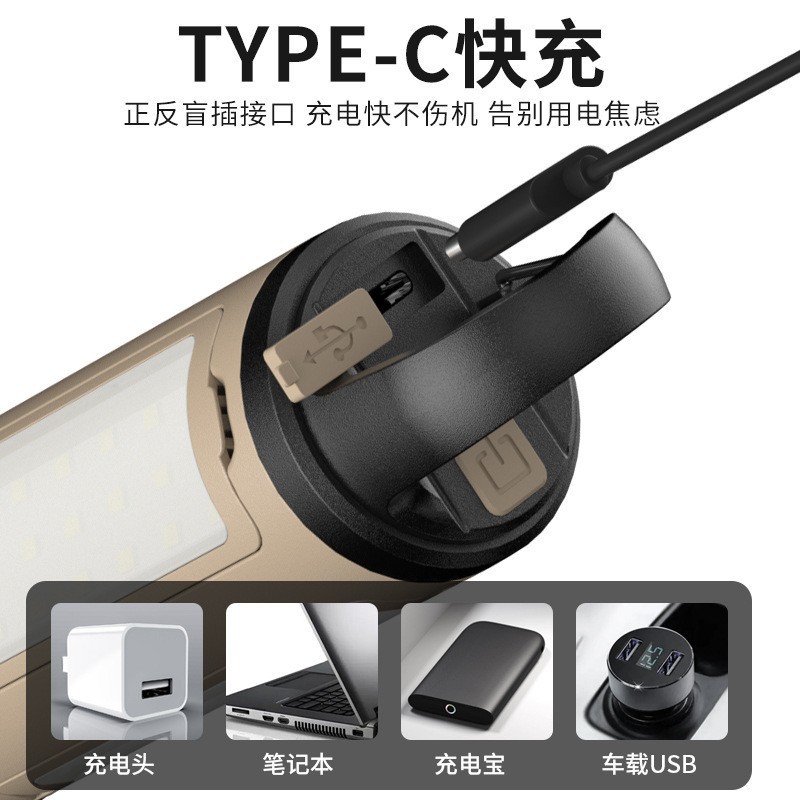 New cross-border outdoor multi-functional emergency camping lamp, portable hanging camping lamp, 90-degree folding three-leaf lamp pic 6