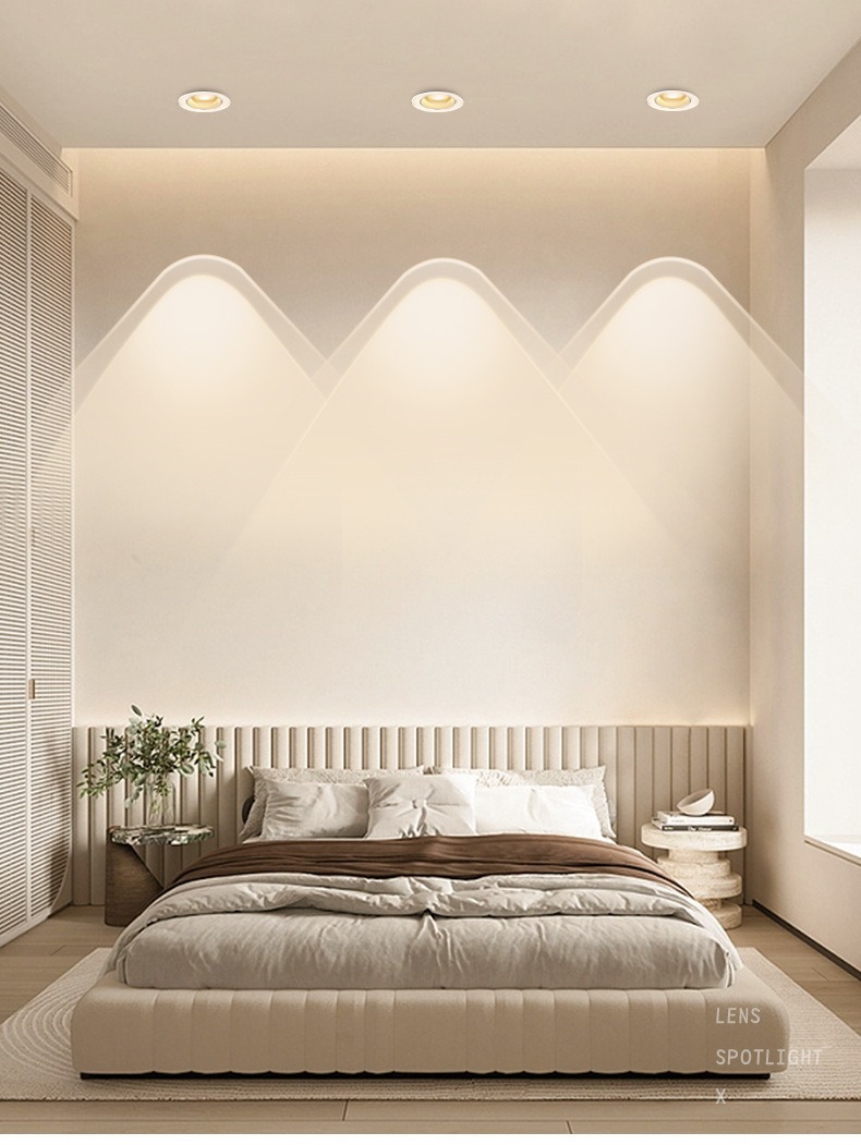 Zhongshan manufacturer wholesale Rainbow Small hill spotlights, embedded led living room ultra-thin downlights, anti-glare wall-washing lights pic 12