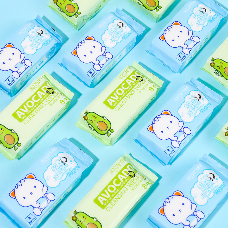 迷你mini湿巾纸婴儿手口湿巾宝宝儿童家用湿纸巾户外便携卡通清洁湿巾详情16