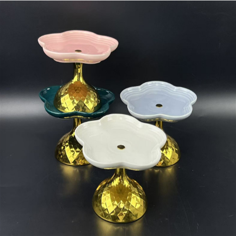 厂家直销五金提手串盘架水果盘子蛋糕甜品盘果盘合金支架家居配件详情18