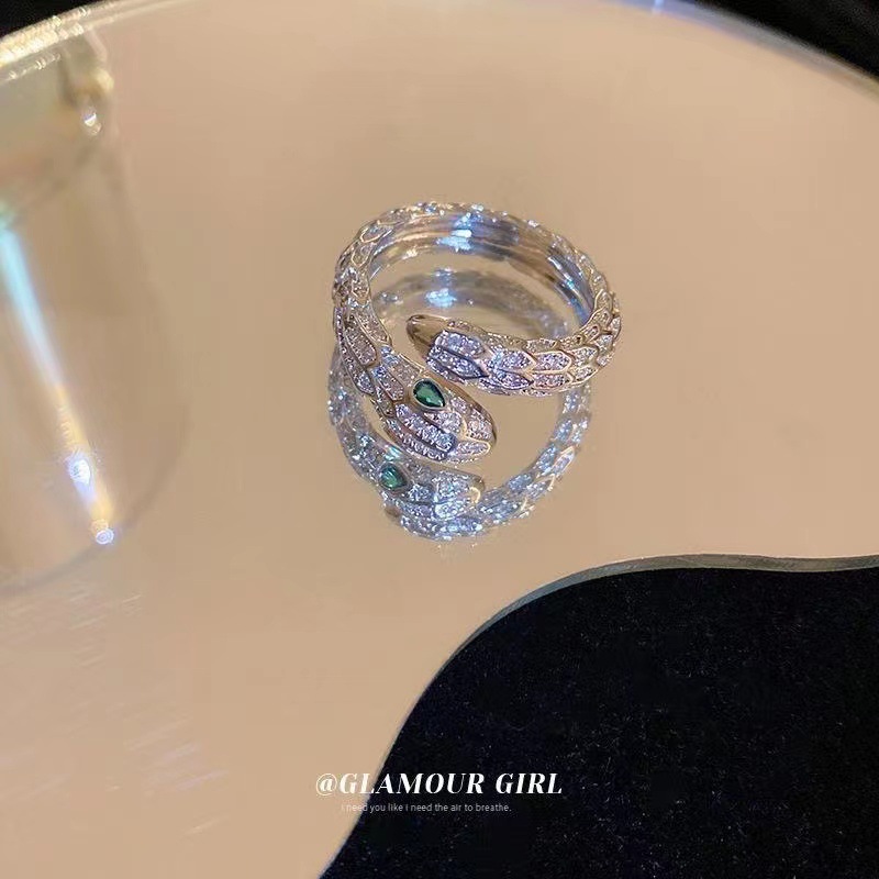 戒指女小众设计高级感蛇形戒子时尚个性轻奢复古尾戒食指戒指环夏详情7