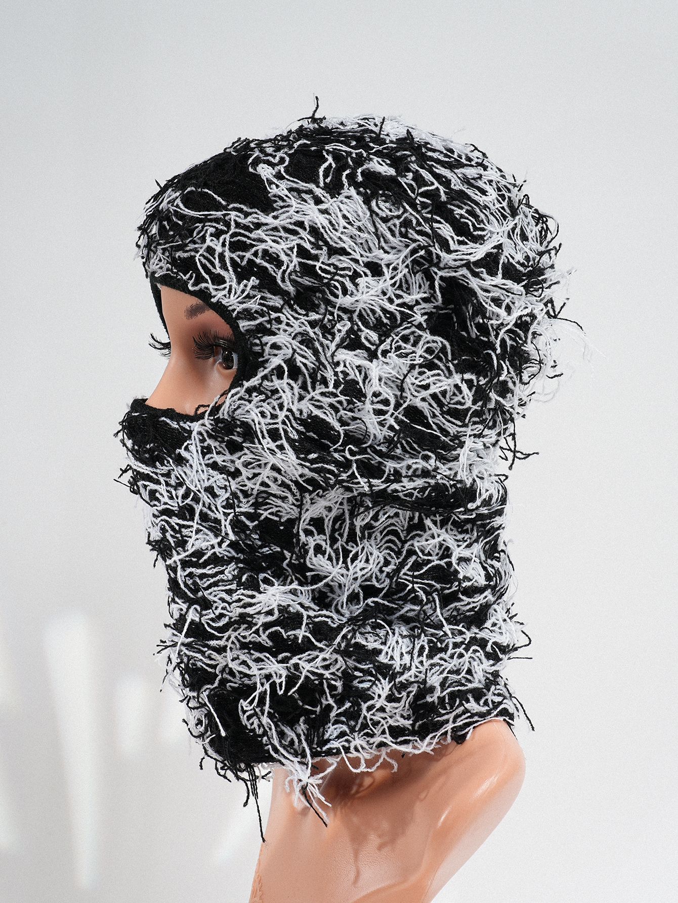 跨境爆款男女皆可佩戴针织仿旧迷彩蒙脸防寒滑雪针织面罩防冻保暖详情11