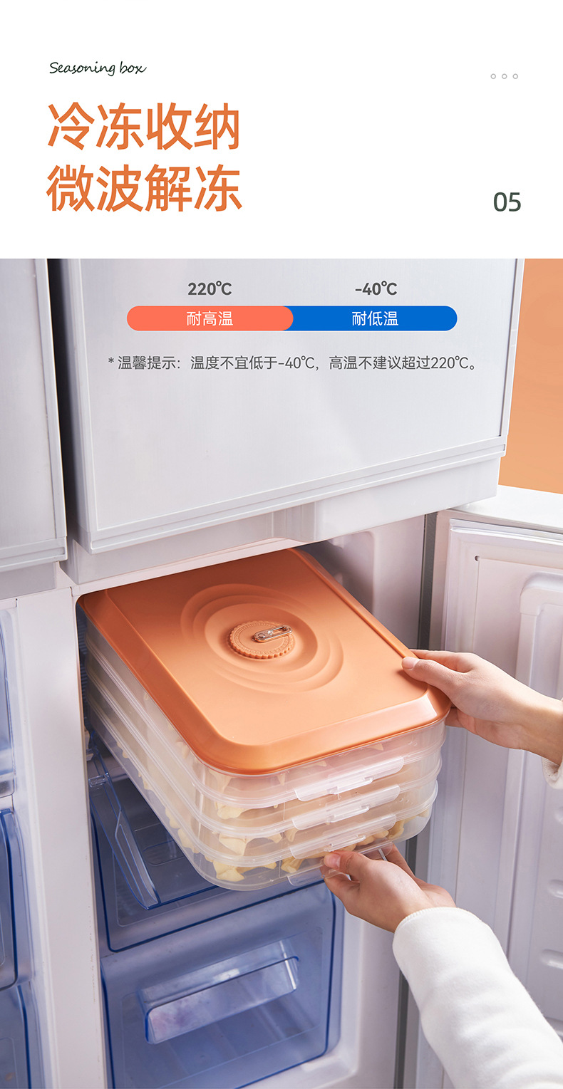 饺子盒家用食品级厨房冰箱整理神器馄饨盒保鲜速冻冷冻专用收纳盒详情8