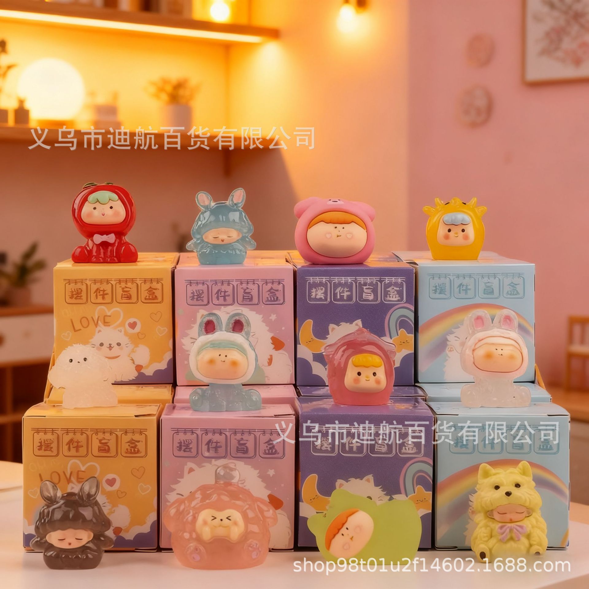 Cherry theme twin doll hellokitty3d printed face-changing doll Kitty doll Little Eight Fun toy pic 9