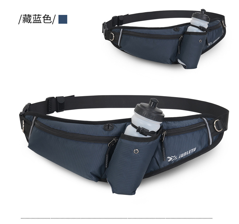 Cross-border large-capacity waterproof running and fitness mobile phone chest bag, multi-functional nylon water bottle waist, outdoor sports waist bag pic 19