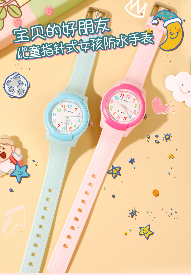 Original Japanese movement quartz watches in stock for children, boys and girls, students, sports, waterproof hands, school and small store watches pic 6