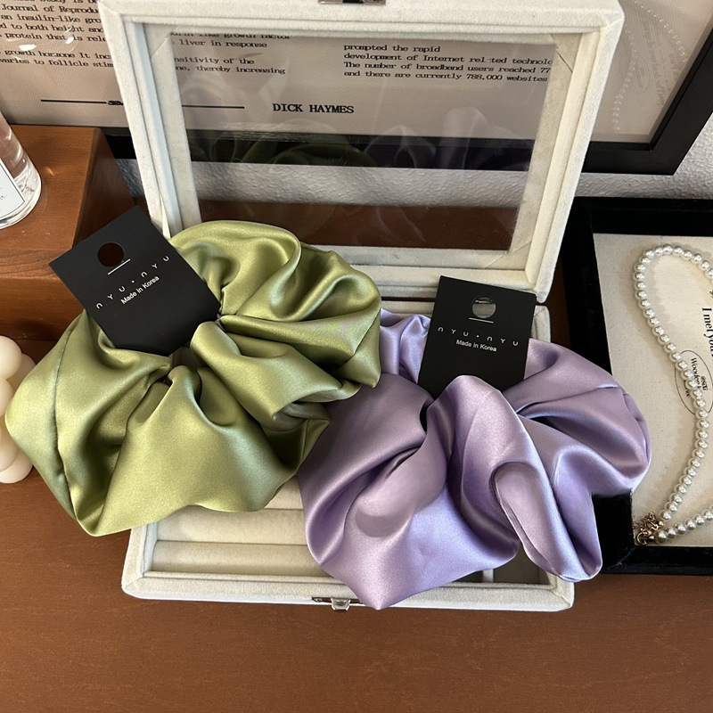 高品质复古超大18cm直径缎面大肠发圈气质时尚高级感肥肠发圈头绳详情5