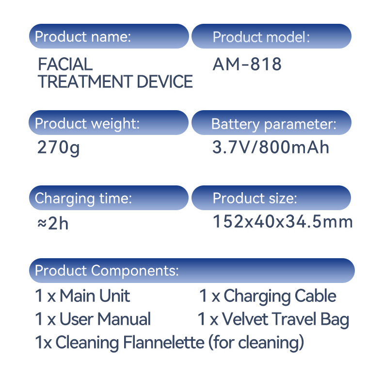 7-color Photon skin Rejuvenation Beauty Device, Handheld Facial Introduction Device, ems Microcurrent Facial Lifting, firming and Massage Device pic 17