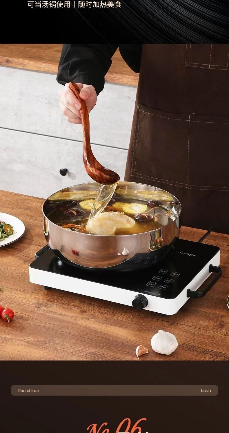 316不锈钢和面盆特厚家用不锈钢汤盆食品级不锈钢盆厨房洗菜盆详情15