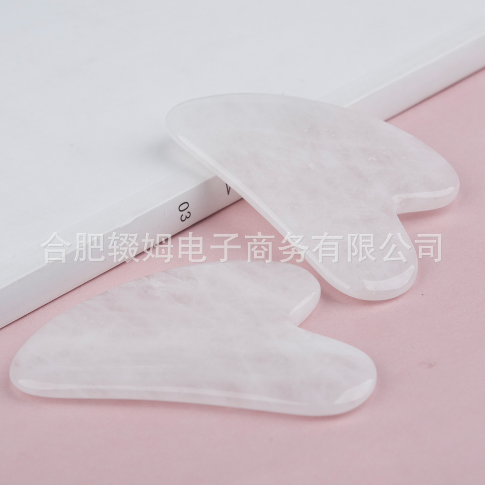 粉晶玉石厂家刮痧板粉水晶绿东陵面部脸部美容刮痧颈椎腿部全身详情47