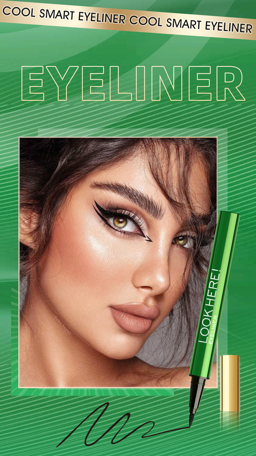 Cross-border exclusive bob eyeliner liquid pen, quick-drying, waterproof, long-lasting, non-smudging, natural and smooth, extremely fine eyeliner for the eyes pic 2