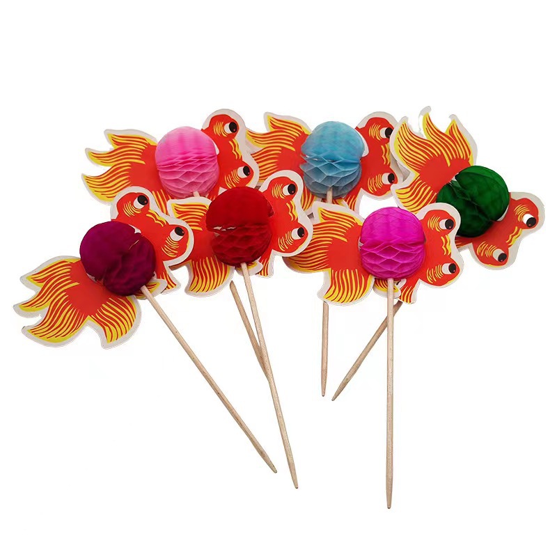 50 flamingo skewers, pineapple skewers, disposable fruit skewers, cold cocktails to decorate a Hawaiian party pic 37