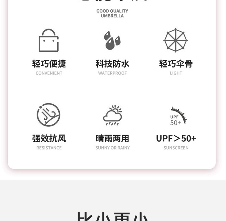 超轻扁五折伞六骨晴雨伞太阳伞晴雨两用迷你折叠遮阳伞礼品批发详情5