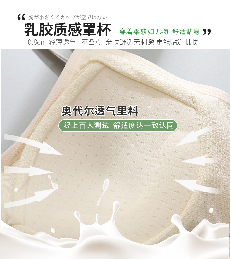 Vest-style underwear for girls, junior high school students, senior high school students, girls in their growth period, steel-ribbed fixed cup strapless bra, summer pic 7