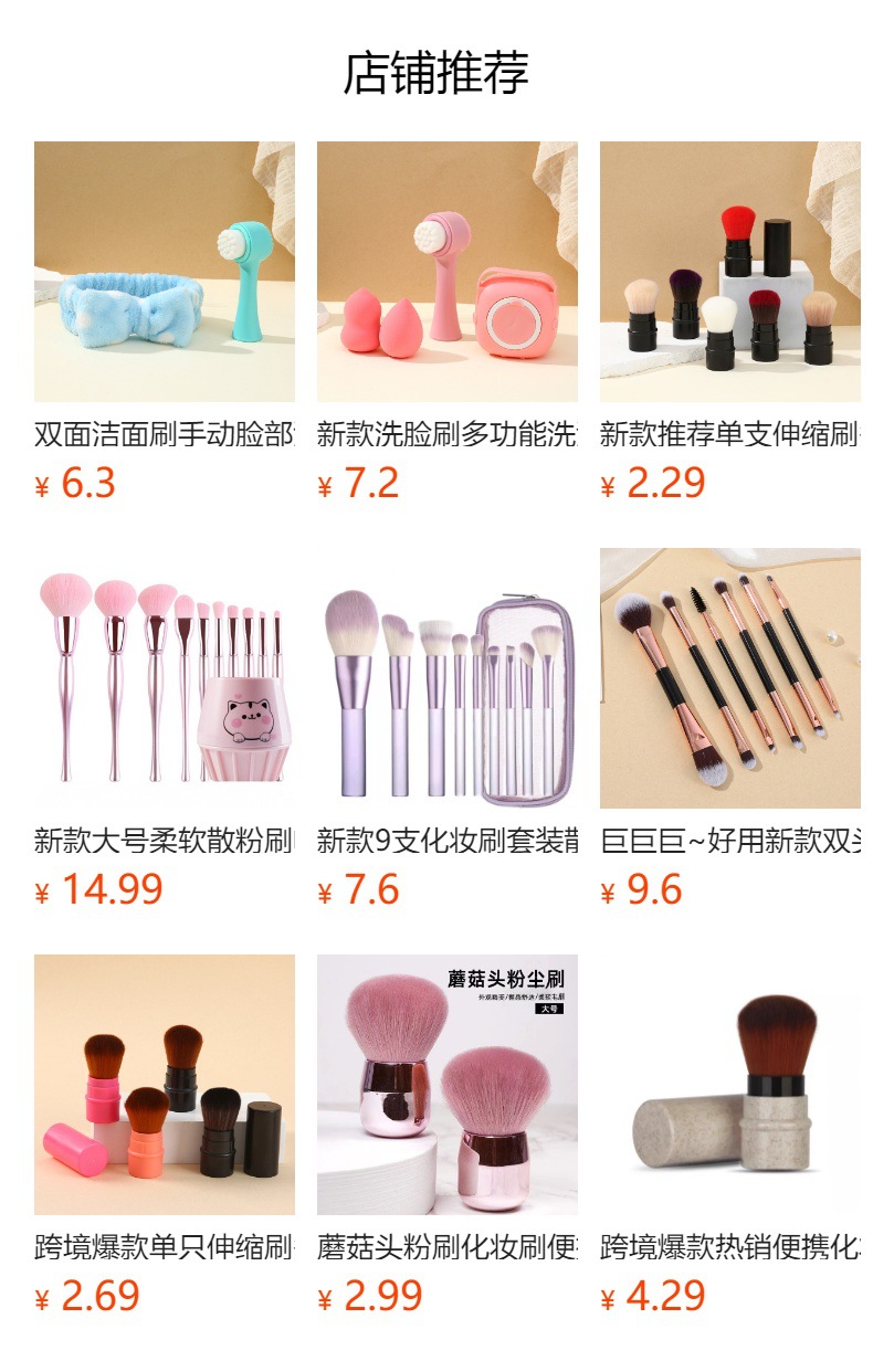 Factory wholesale of 10 sets of makeup brushes, scallion brushes, handle brushes, beauty tools, makeup tools, loose powder and concealer brushes pic 1