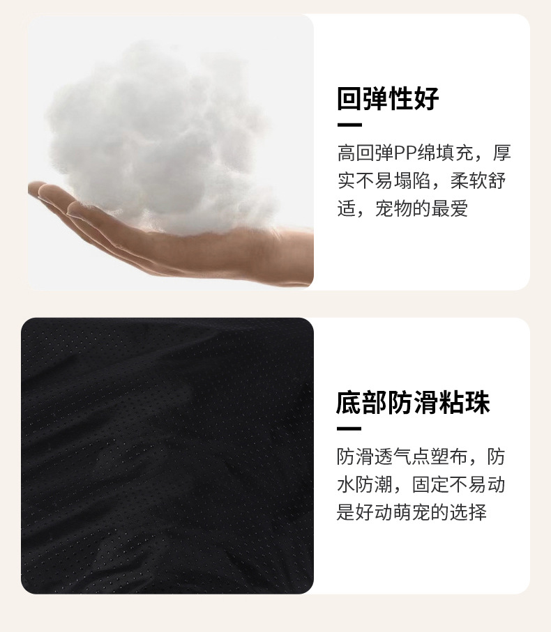 冬季加厚保暖泰迪宠物窝加厚北极绒宠物猫窝保暖垫方垫宠物睡垫详情9