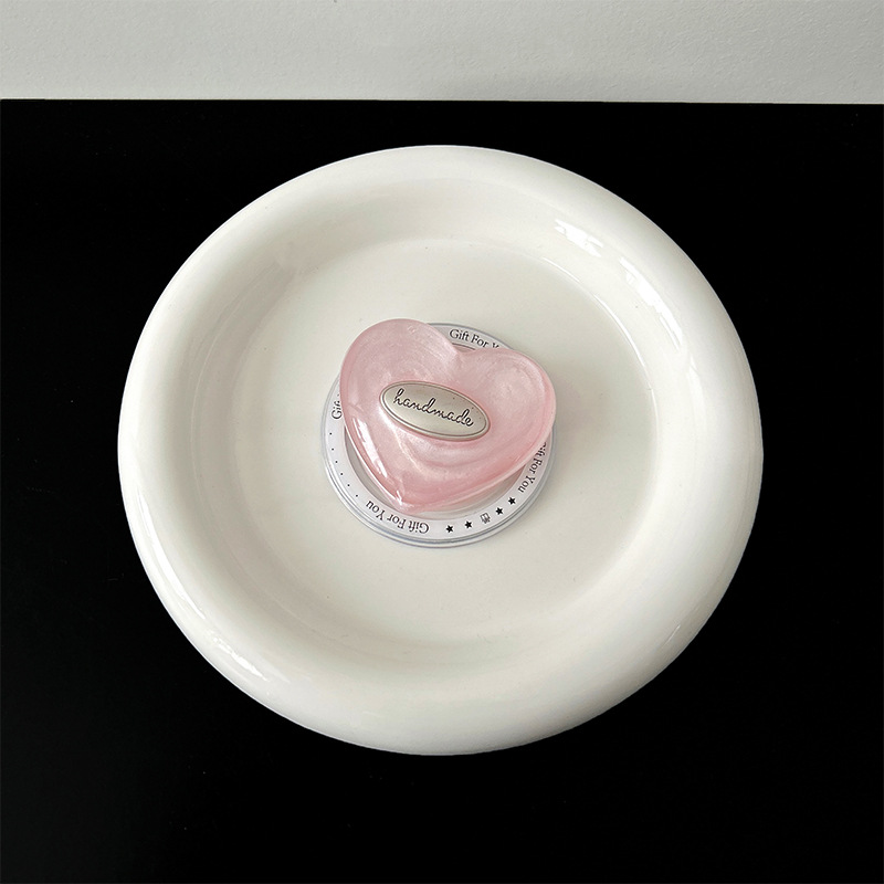 Colorful heart-shaped phone airbag stand, English light luxury ins style, high-end magnetic back sticker, desktop TV watching stand pic 18