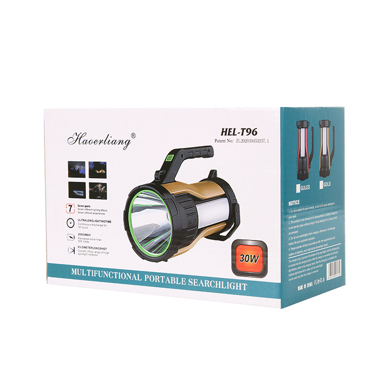 Outdoor multi-functional portable flashlight, emergency night fishing, solar usb rechargeable flashlight, searchlight, super bright pic 10