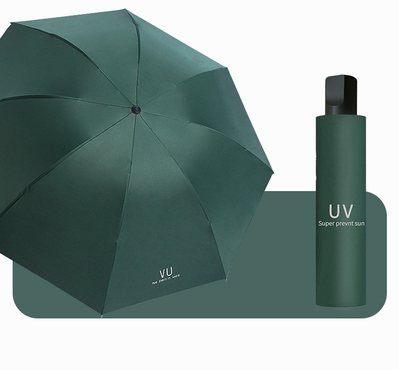 UV雨伞厂家批发迷你折叠遮阳伞大号晴雨两用伞黑胶手动三折太阳伞详情17