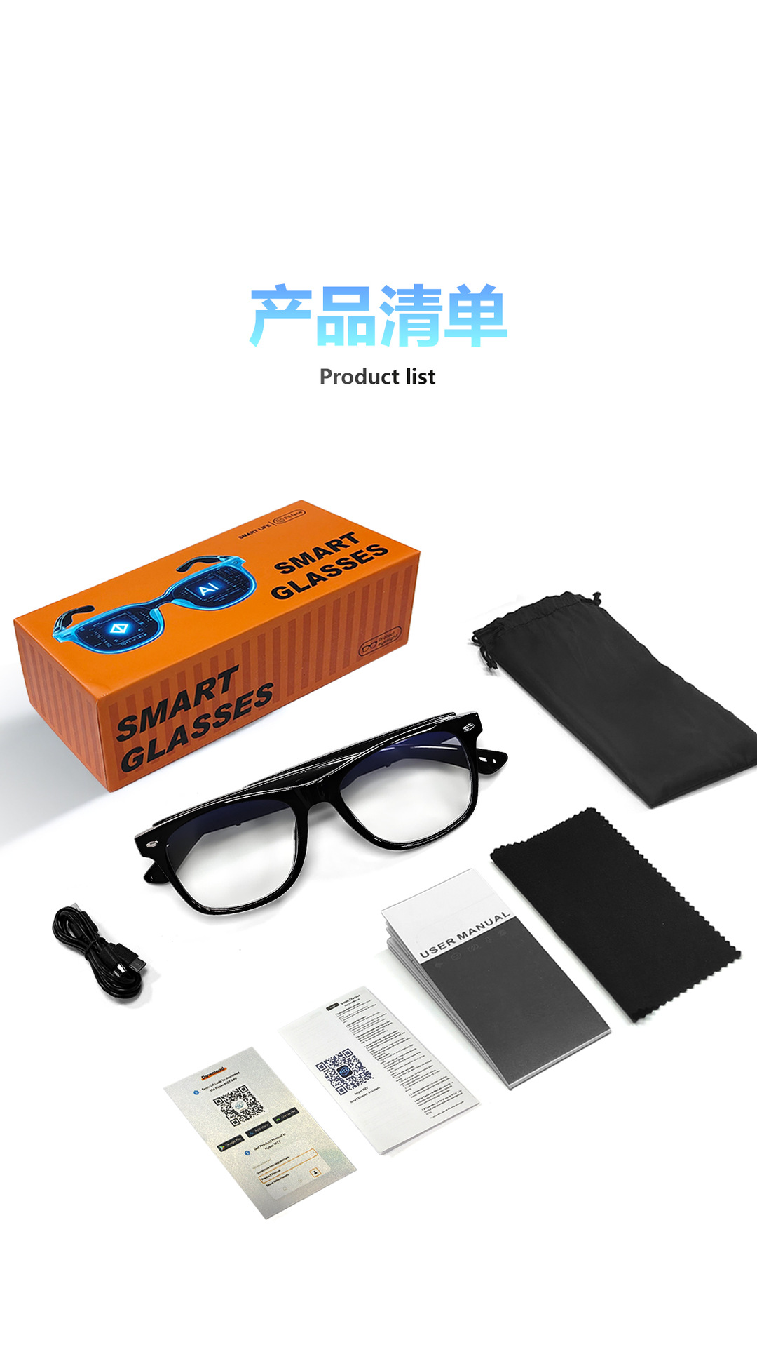 The new F16 AI translation Bluetooth glasses offer real-time translation in over 100 languages and are smart glasses for listening to music and making calls pic 13