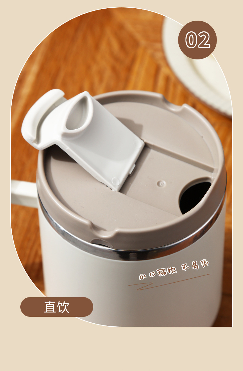 Gift coffee cups, double-layer insulated couple office creative girls, high appearance level 304 stainless steel mugs pic 15