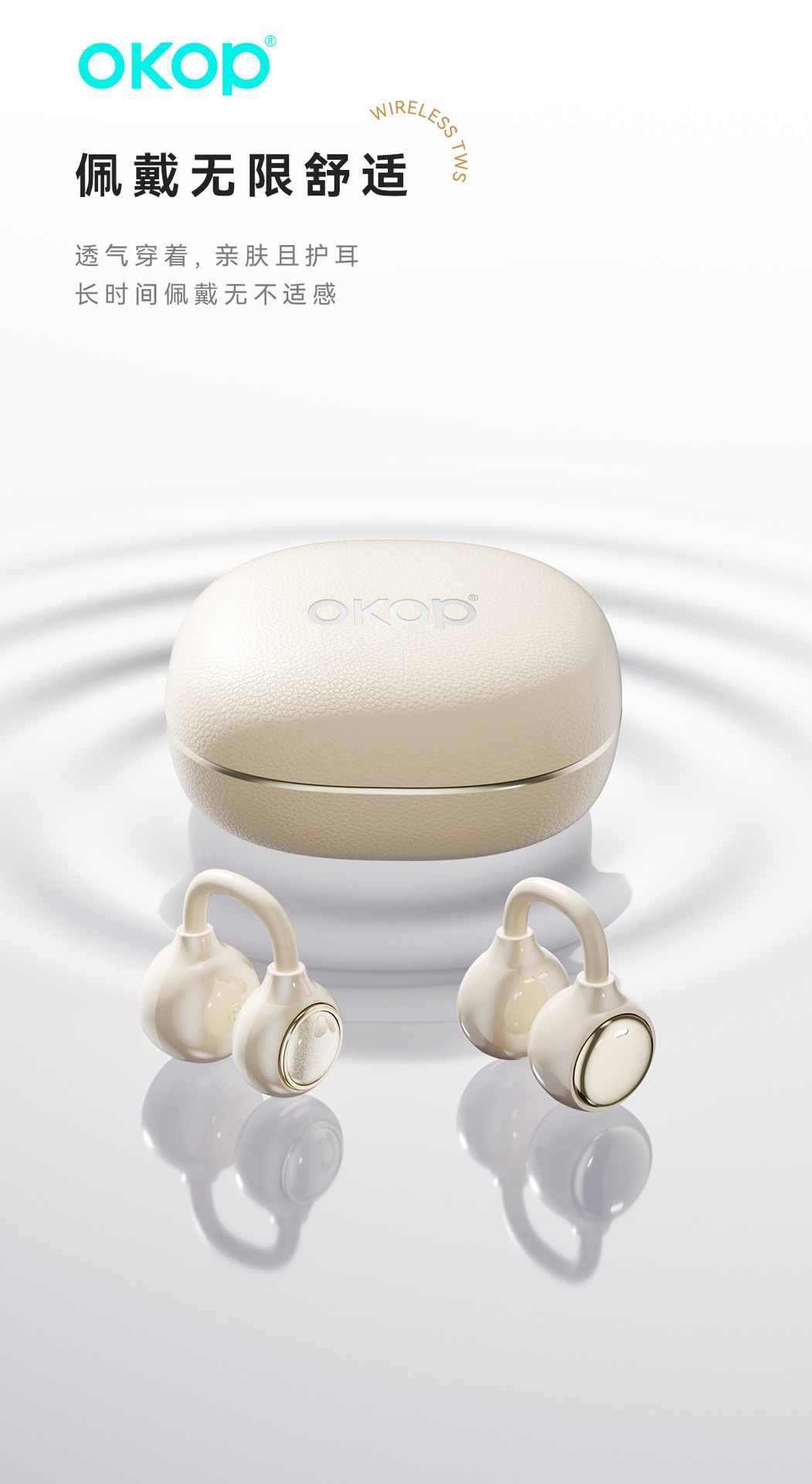 229 Cross-border new wireless Bluetooth headphones with digital display, in-ear opening, non-in-ear makeup mirror, long battery life, in stock pic 16
