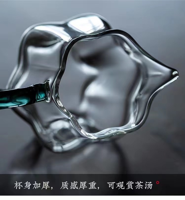 日式瓜棱公道杯高硼硅玻璃杯高端公杯分茶器泡茶功夫茶具茶海茶杯详情13