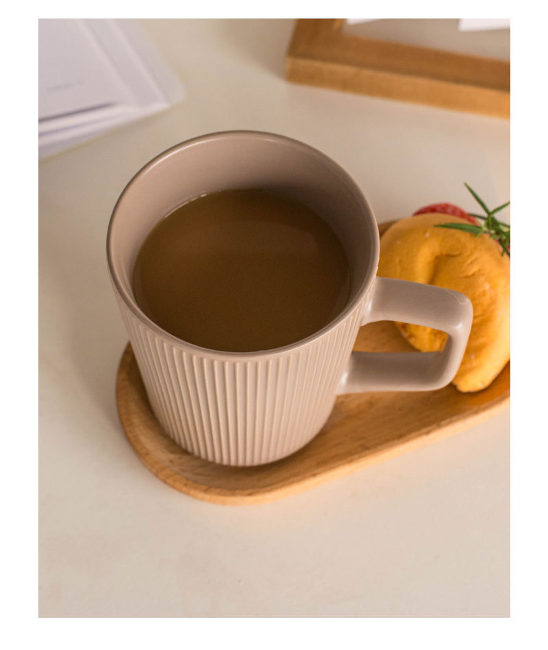 Ceramic mugs, simple and retro embossed, home coffee cups, water cups, office oatmeal cups, couple cups, minor flaws pic 10