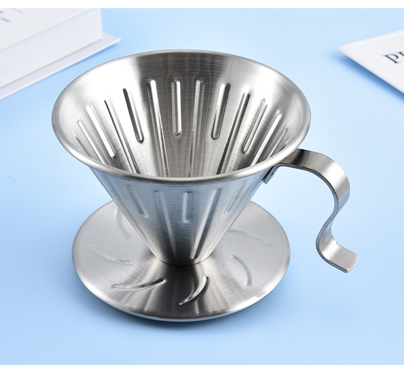 304 stainless steel coffee filter cup, heat-resistant filter cup, hand-brewed coffee set, drip filter, conical filter cup pic 11