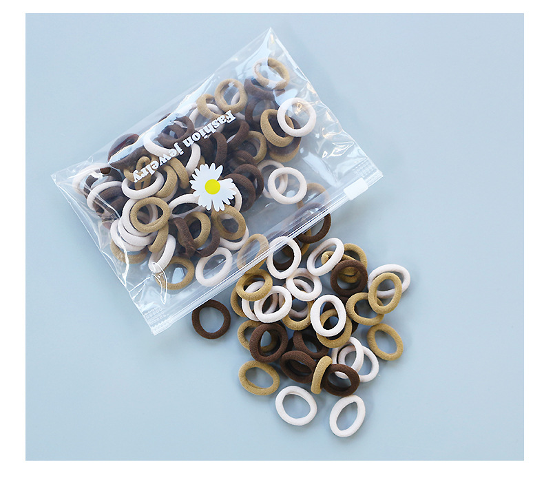 新款小号儿童彩色发圈宝宝不伤发头绳无接缝毛巾圈100根详情14